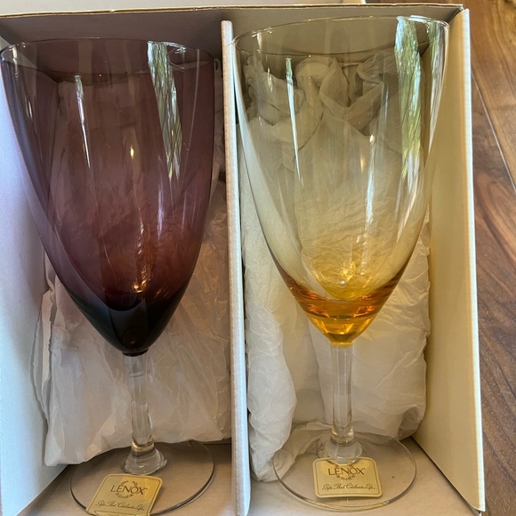 Lenox Color Gems Crystal Iced Beverage Glasses - Set of 4 - Picture 3 of 11